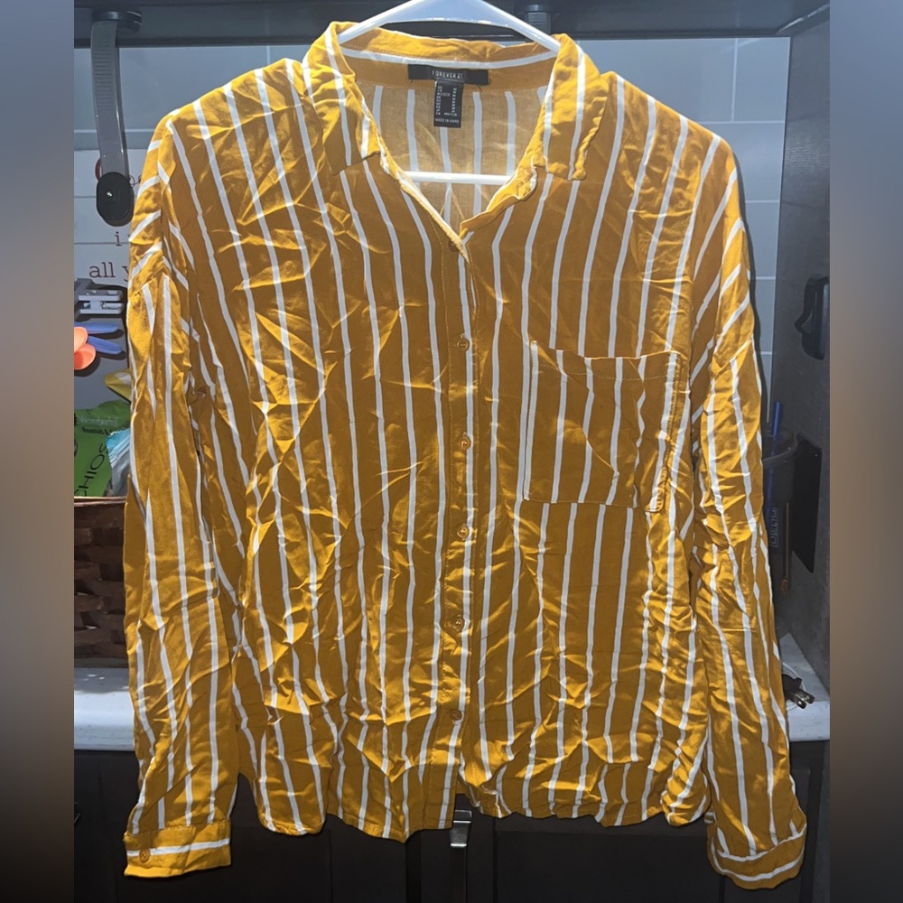 Striped button up